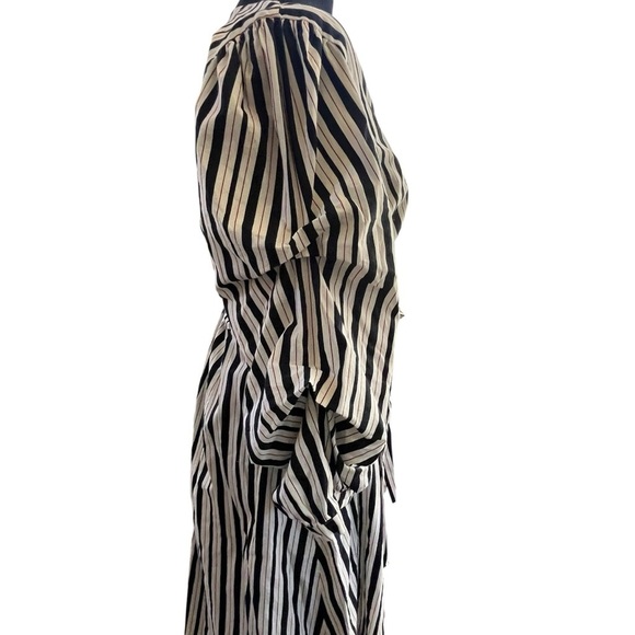 Eloquii Printed Puff Sleeve Wrap Dress Size 16, 97% Cotton - Picture 6 of 11